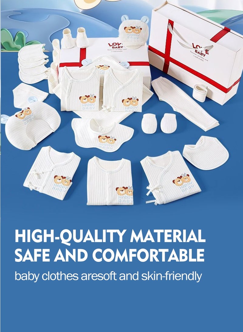 Love Baby 26pcs Newborn Gift Set, Baby Boy & Girl Gift Ensemble, Essential Baby Clothing & Accessories with Box. Made from high-quality cotton, suitable for all seasons (for babies 0-6 months). - Image 2
