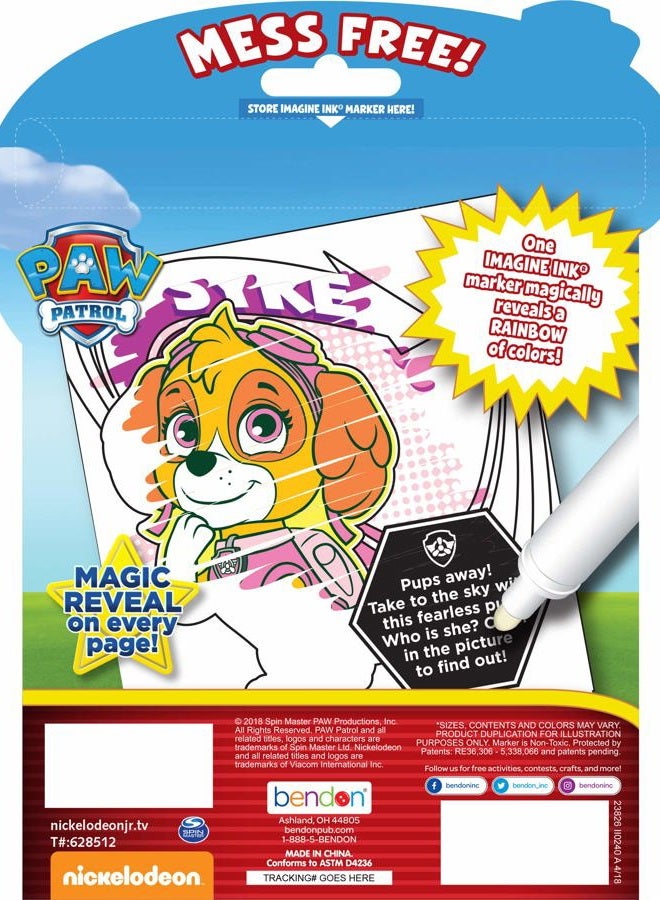 nickelodeon PAW Patrol 20-Page Imagine Ink Coloring Book with 1 Mess Free Marker Bendon 38709 - Image 2
