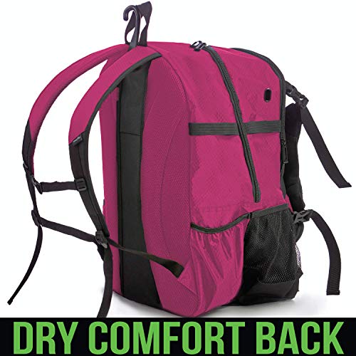 Athletico Advantage Baseball Bag - Baseball Backpack With External Helmet Holder for Baseball, T-Ball & Softball Equipment & Gear for Youth and Adults | Holds Bat, Helmet, Glove, Shoes (Pink) - Image 4