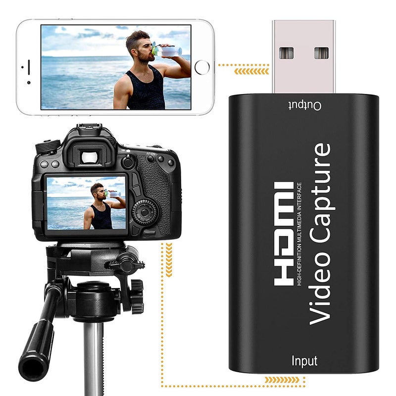 Microware HDMI Video Capture, 4K HDMI to USB 2.0 Video Capture Device, 1080P HD 30fps Broadcast Live and Record Video Audio Grabber for Gaming, Streaming, Teaching, Video Conference (Black) - Image 4