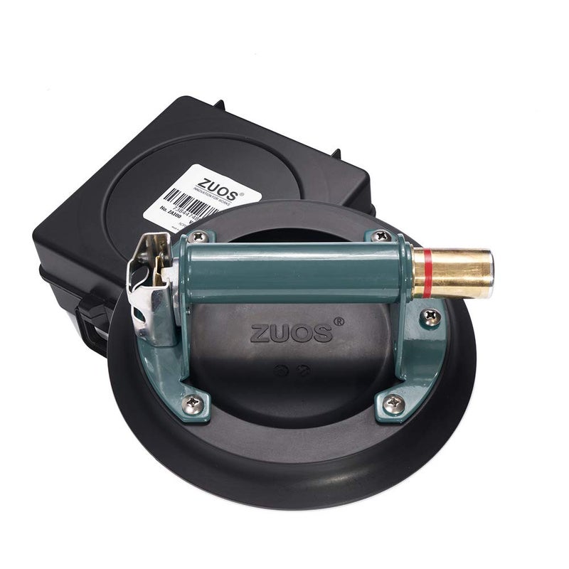 ZUOS 8" Glass Suction Cup for Granite & Glass Lifting, Vacuum Lifter with Metal Handle and Brass Pump,600lbs Load Capacity (8" Metal) - Image 1