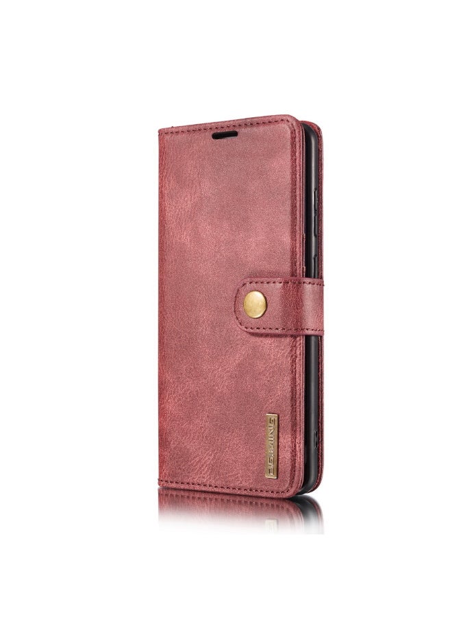 DGMING CaseMe Samsung Galaxy Note 20 Ultra 5G DG.MING Crazy Horse Texture Detachable Magnetic Leather Case - Red - Image 2