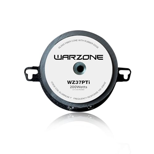 Warzone 2X WZ37PTi 3.5-Inch Super Mid Range Speaker Pair, 4 Ohm, 200W Max, 60W RMS Max, 90dB Sensitivity, Ferrite Magnet, Glass Fiber Cone with Rubber Edge for Pro Car Audio - Image 5
