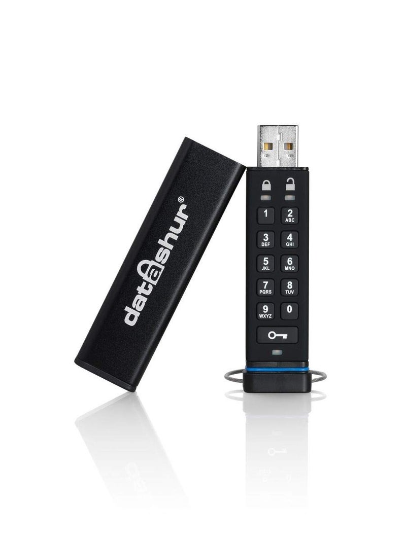 iStorage datAshur 4 GB Secure Flash Drive - Password Protected, Dust and Water Resistant, Portable, Military Grade Hardware Encryption USB 2.0 IS-FL-DA-256-4 - Image 1