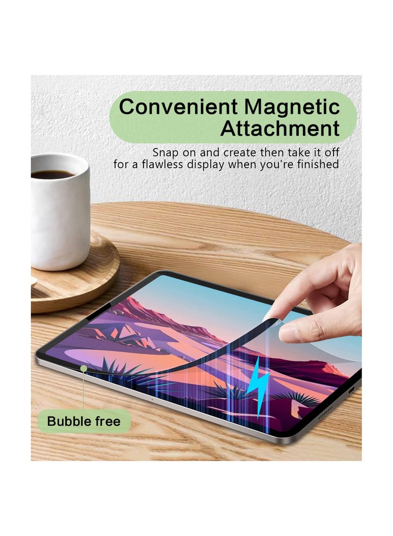 SYOSI Like Paper Screen Protector for iPad Pro 12.9 Inch (2022/ 2021/ 2020/ 2018), Magnetic Removable Screen Protector for iPad Pro 12.9 6th/5th/4th/3rd Generation Matte Film Anti Glare for Drawing Reusable - Image 5