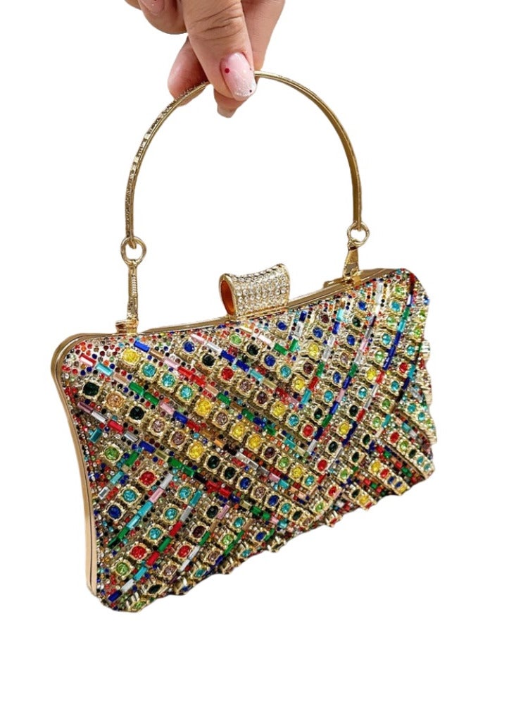 NOYE Bling Diamond Evening Bag - Sparkling Rhinestone Clutch for Weddings & Proms - One-Shoulder Crossbody Bag with Chain - Premium Festive Party Handbag - Image 4