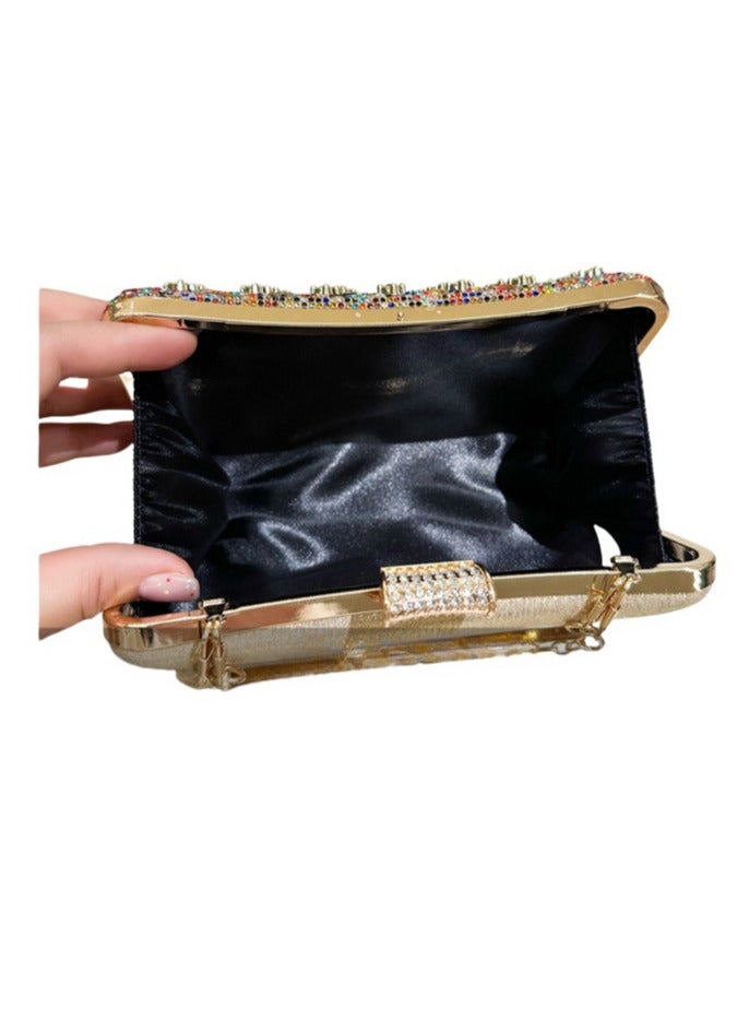 NOYE Bling Diamond Evening Bag - Sparkling Rhinestone Clutch for Weddings & Proms - One-Shoulder Crossbody Bag with Chain - Premium Festive Party Handbag - Image 5