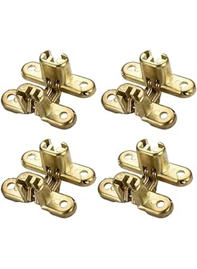 4Pcs Zinc Alloy Invisible Concealed Cabinet Door Hinges Heavy Duty Silent Hidden Satin Finish - Image 1