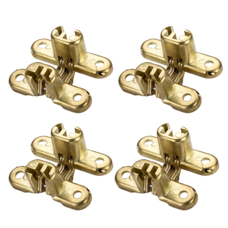 4Pcs Zinc Alloy Invisible Concealed Cabinet Door Hinges Heavy Duty Silent Hidden Satin Finish - Image 2