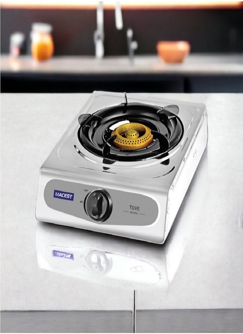 MACEST Single Burner Gas Cooker MC-47310 SILVER  - Image 3