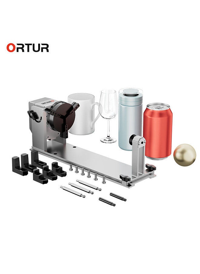 Generic YRC1.0 Rotating Roller with 180° Horizontal Flip Angle and 360°Rotating Engraving with 3 Jaws Fits Different Sizes of Objects Rings Mug Cup Wine Glass Cup Ball  - Image 3