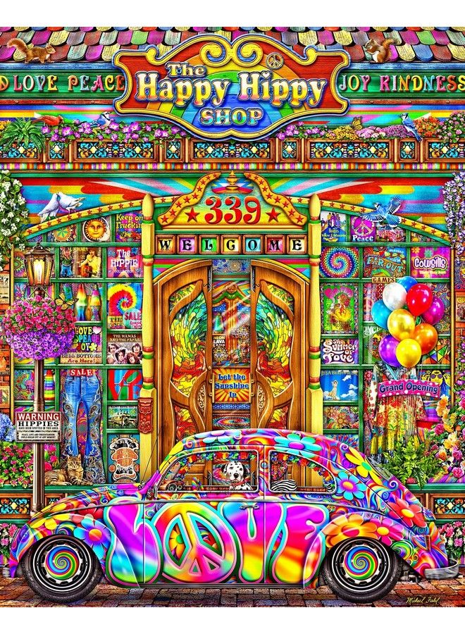 Springbok S 1000 Piece Jigsaw Puzzle The Happy Hippy Shop Made In Usa - Image 1