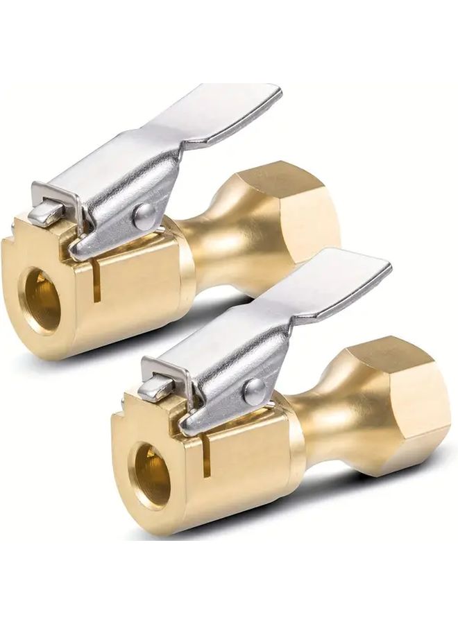 Heavy Duty Tire Chuck With Locking Clip Open Flow Inflation Connector 1pc - Image 1