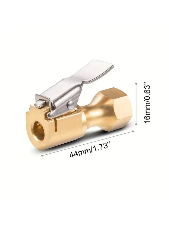 Heavy Duty Tire Chuck With Locking Clip Open Flow Inflation Connector 1pc - Image 2