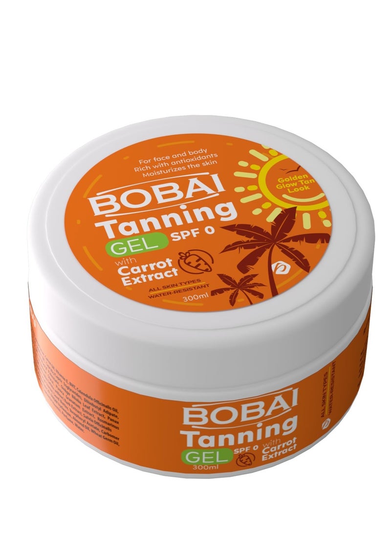 bobai Tanning Gel for Glowing Skin – Enhances Natural Tan with a Smooth, Hydrating Formula – Non-Sticky and Easy to Apply – 300ml - Image 1