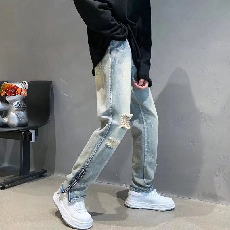 Unisex Casual Daily Denim Jeans - Image 3