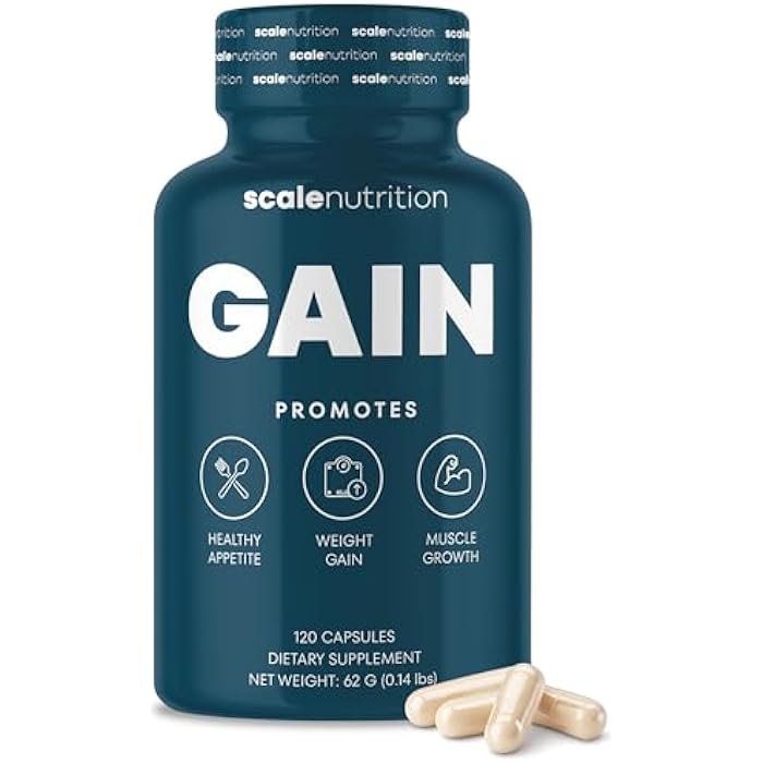 Scale Nutrition جين - حبوب تعزيز الشهية للبالغين - منشط شهية طبيعي وداعم لزيادة الوزن مع مستخلص الزنجبيل، الشوك المقدس، جذر الجنطيانا وكرياتين - 120 كبسولة - Image 1