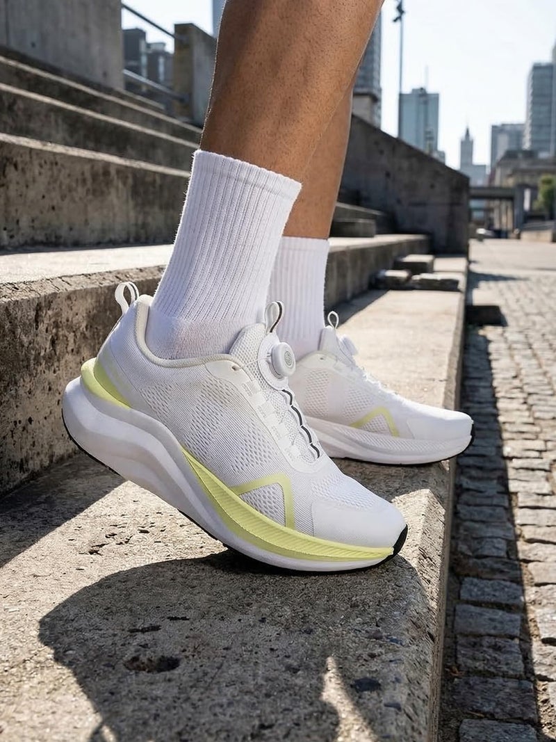 Bacca Bucci ION Glide – Advanced Performance Sports Shoes with Rotary Lacing & Ultra-Comfort Insocks White UK 6 - Image 4