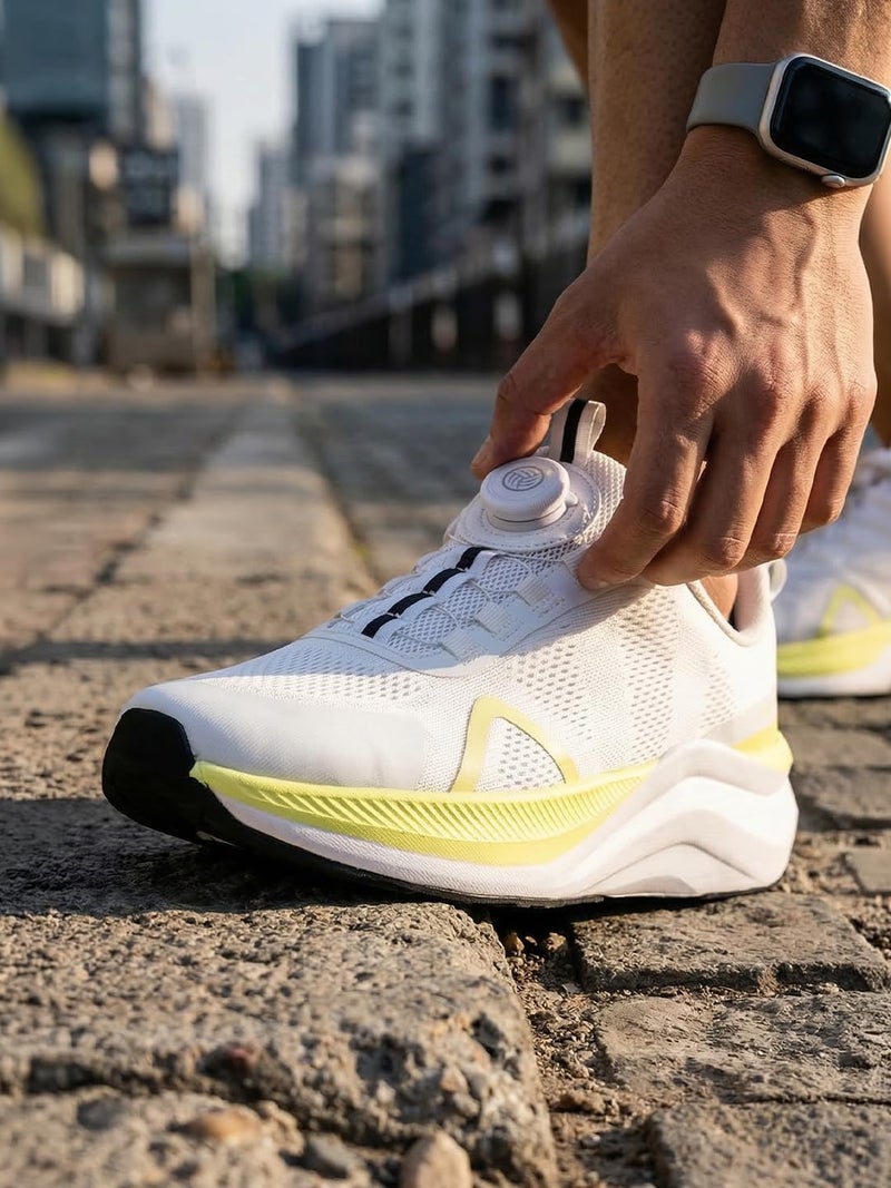 Bacca Bucci ION Glide – Advanced Performance Sports Shoes with Rotary Lacing & Ultra-Comfort Insocks White UK 6 - Image 2