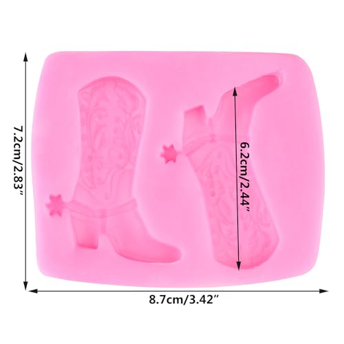 YIHUOMOLDS 3D Boot Silicone Molds Cowboy Boot Fondant Mold For DIY Cake Decorating Cupcake Topper Chocolate Candy Gum Paste Polymer Clay - Image 2