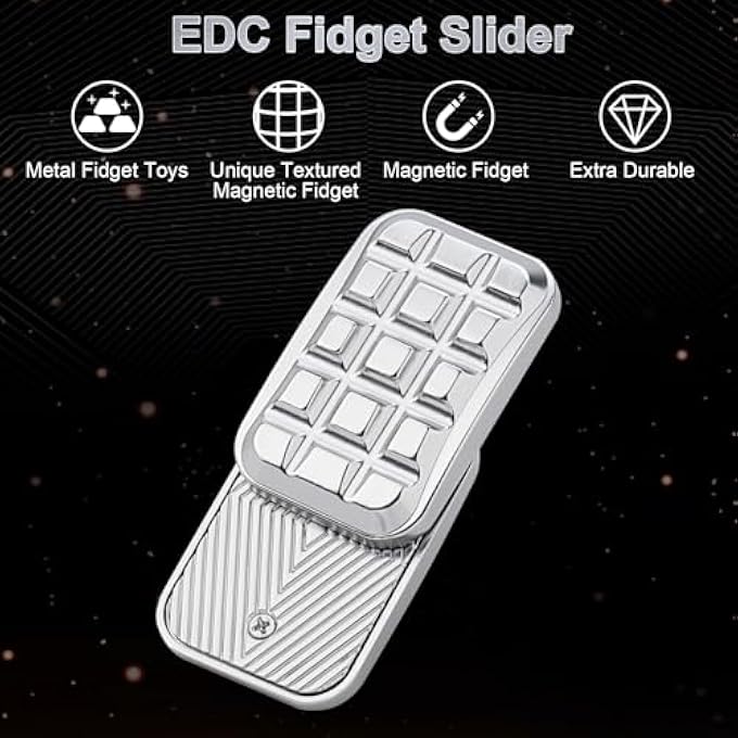 OBEST Fingertip Slider Toys, Metal Poker Finger Slider Rollers Fingertip Toys for Adults, Anxiety Relief Toys, Office Toys, 80736 - Image 2