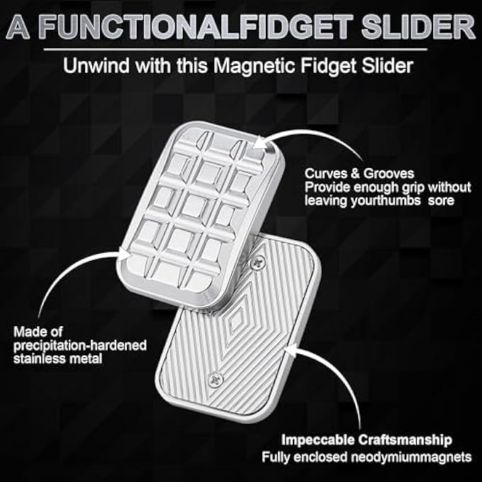 OBEST Fingertip Slider Toys, Metal Poker Finger Slider Rollers Fingertip Toys for Adults, Anxiety Relief Toys, Office Toys, 80736 - Image 3