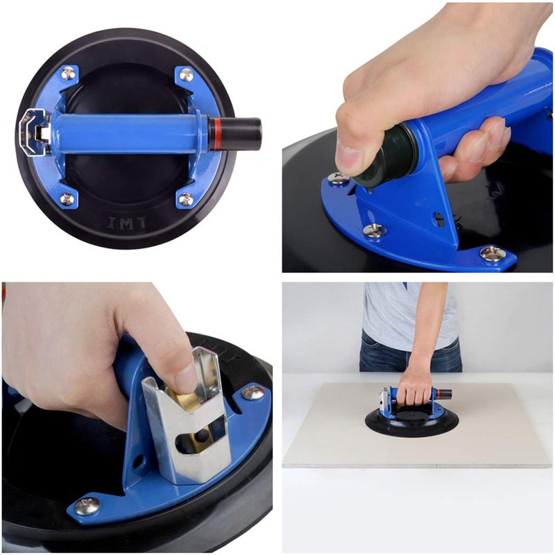 IMT 8" Glass Suction Cup with Metal Handle, Heavy Duty Vacuum Suction Cup Glass Lifter, Granite/Glass/Tiles Lifting Window Replacement, 240lbs Load Capacity with Carrying Case - Image 4