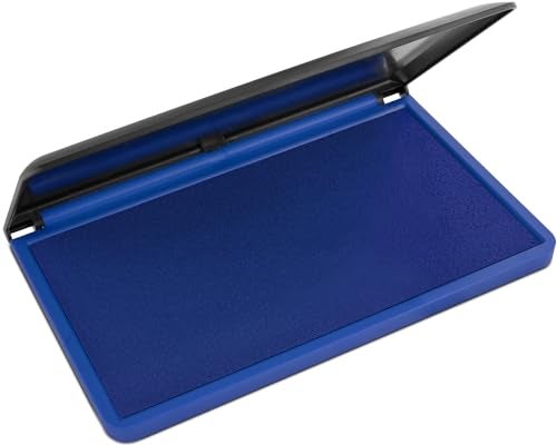 MaxMark وسادة ختم حبر زرقاء كبيرة من ماكس مارك - 3.5" × 6.25" - وسادة مصنوعة من الفelt عالية الجودة - Image 1