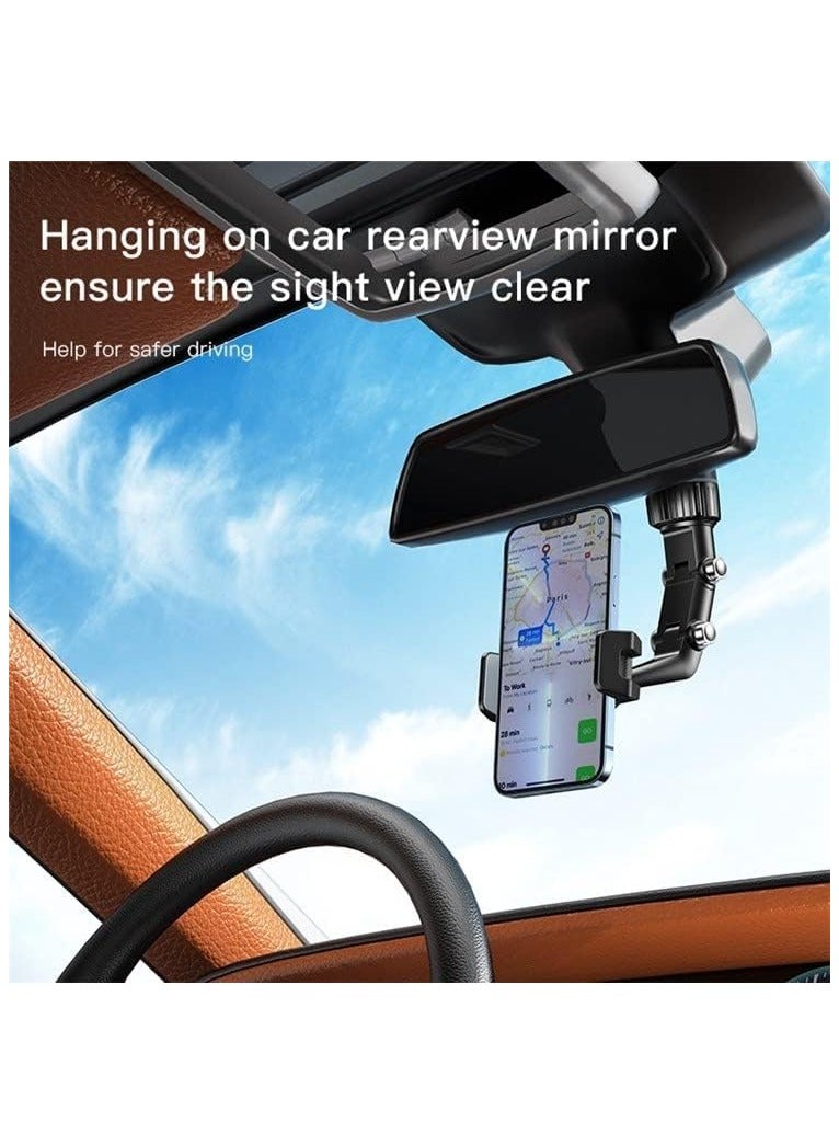 Yesido C192 Car Rearview Mirror Using Phone Holder(Black) - Image 4