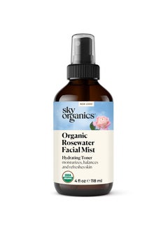 Sky Organics Sky Organics Organic Rosewater Facial Mist for Face, 100% Pure & Steam-Distilled USDA Certified to Hydrate, Balance & Refresh, 4 fl. Oz  - Image 1