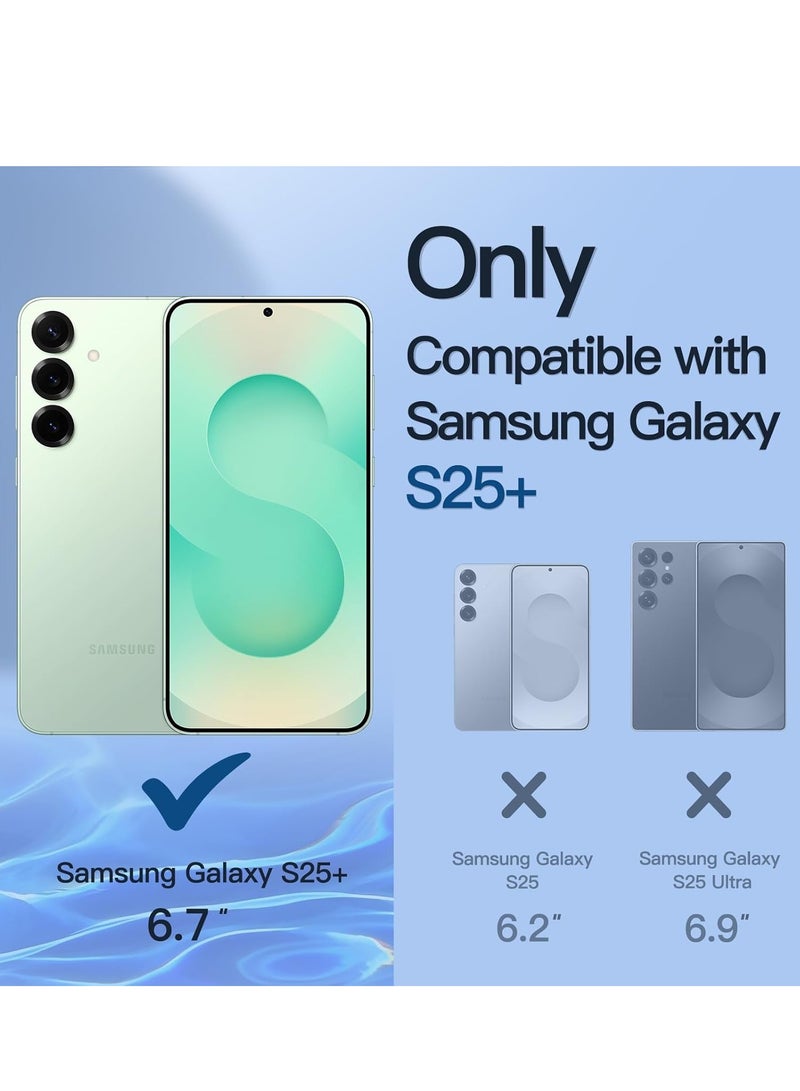 Samsung Galaxy S25 Plus Case Cover Magnetic Car Mount Kickstand Holder Case Vertical & Horizontal Hand Strap For Samsung Galaxy S25 Plus 6.7-inch - Image 2