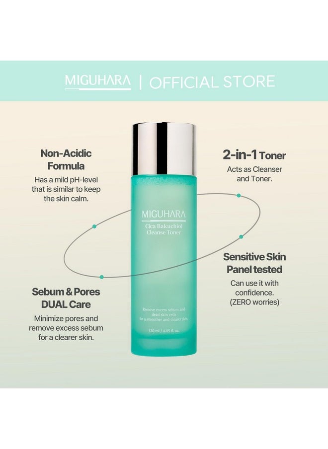 MIGUHARA CICA Bakuchiol Cleanse Toner | Korean Skincare 2in1 Toner (120ml/4.05 fl. oz.)  - Image 3