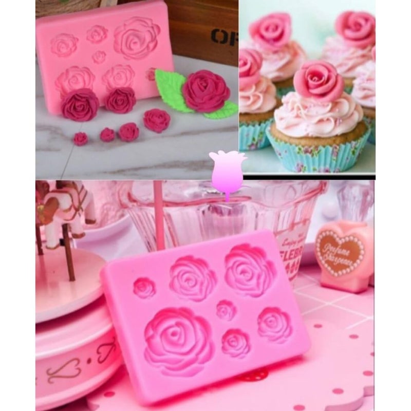 Skytail 3 Pack Sunflower Rose Flower Leaf Fondant Silicone Moulds for Chocolate Candy Cake Decoration Cupcake Topper Gummy Jelly Ice Cube Sugarpaste Clay Soap Candle Wax Resin Crafting Jewelry Molds - Image 5