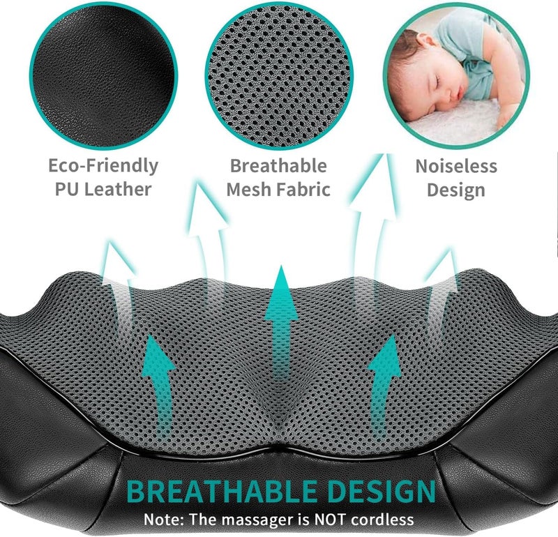 Electric Neck and Shoulder Massager with Heat - Deep Tissue 3D Kneading for Muscle Relief - Image 5