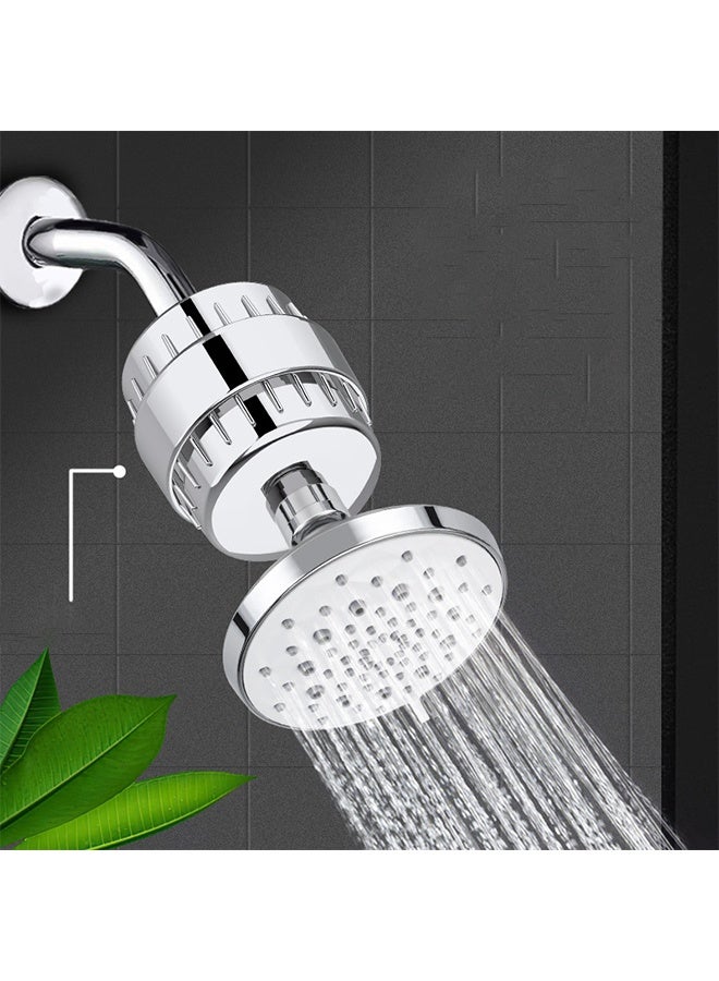 15 Stage Shower Filter with Dual Cartridge - Shower Head Filter - Hard Water Filter Anti Hair Fall Ideal to Remove Chlorine and Heavy Metals from Water with Calcium Sulphite Beans - Image 2