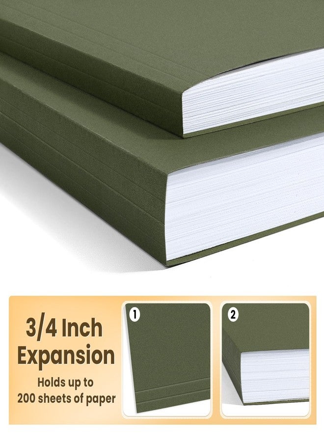 SUNEE Hanging File Folders, 25 Pack Reinforced Hang Folders Letter Size, Adjustable 1/5-Cut Tabs, Designed for Bulky Files, Filing Cabinet, Standard Green - Image 4