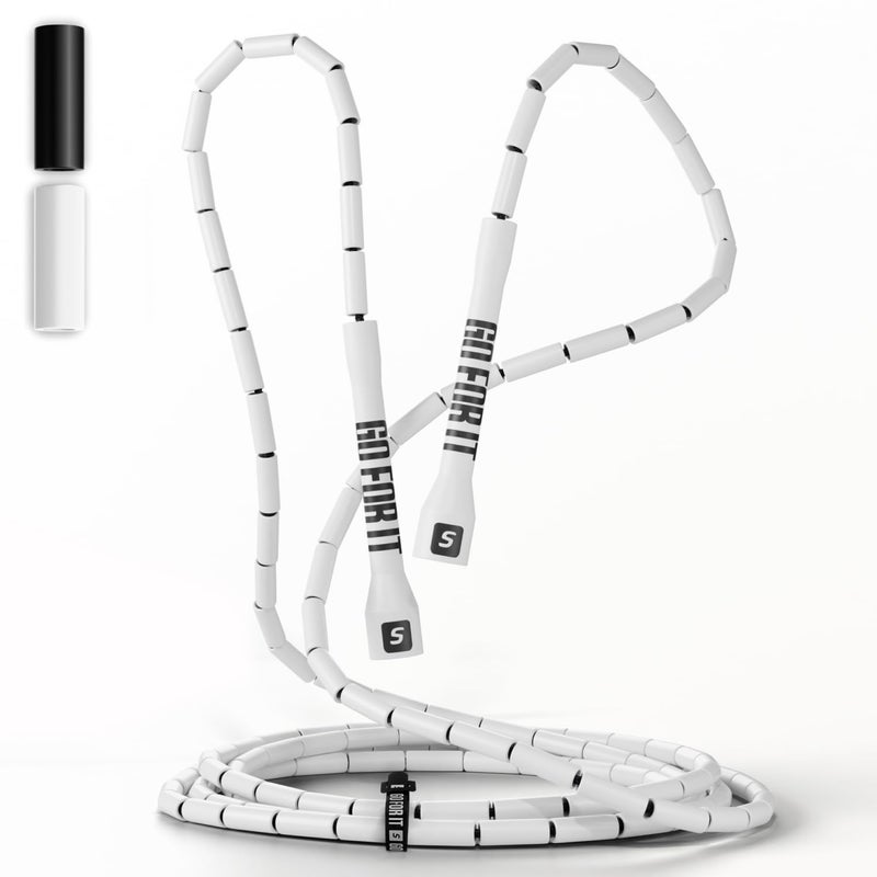 Sportbit Beaded Jump Rope for Fitness - Elite Skipping Rope for Adults (Women and Men) - Speed Rope for Workouts, CrossFit, Boxing - Lightweight Tangle-Free Adjustable - Image 1