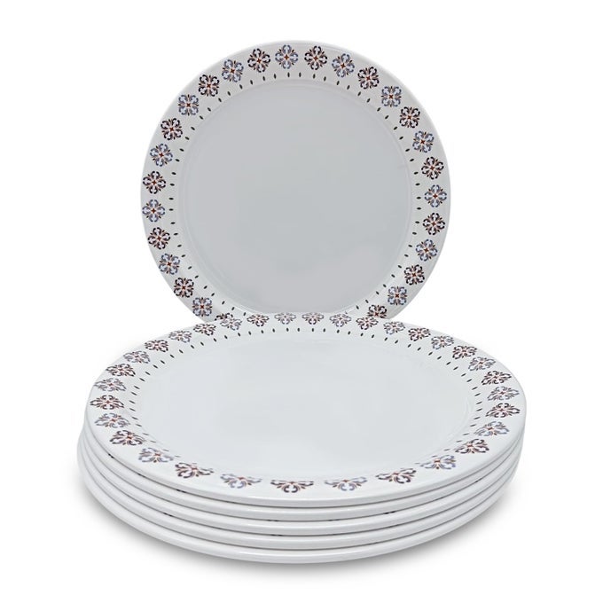 | PURE MELAMINE | DINNER PLATE SET  SERENE SKY 11 (6 NOS.) | STAIN FREE, GLAZED FINISH