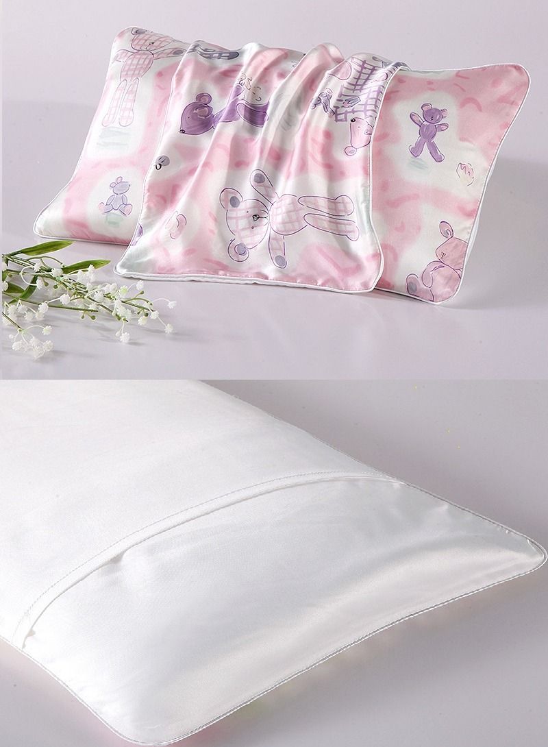 Lisesilk 2 Picec 6A Grade 22 Momme  100% Mulberry Silk Baby Silk Pillowcase 30*50CM Multicolor - Image 2
