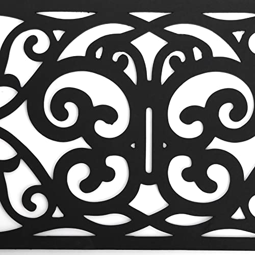 Hedume 4 Pack Rubber Stair Mats, Non Slip Stair Treads Mat, Rubber Scroll Doormat for Outdoor, Indoor, Entrance, Stairs (29" x 9.5") - Image 2