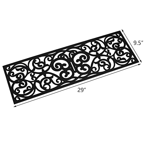 Hedume 4 Pack Rubber Stair Mats, Non Slip Stair Treads Mat, Rubber Scroll Doormat for Outdoor, Indoor, Entrance, Stairs (29" x 9.5") - Image 4