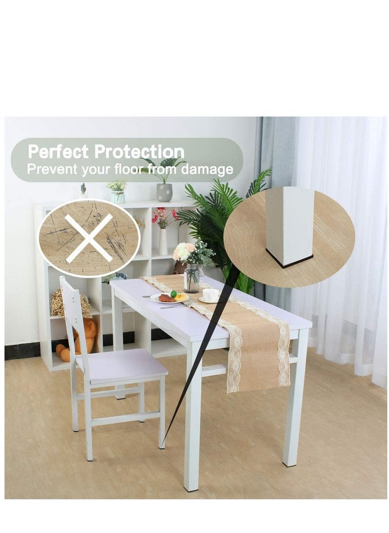 36Pcs Square Felt Furniture Pads, 2 inch x 2 inch Self Adhesive Cuttable Anti Scratch Floor Protectors for Furniture Legs Hardwood Floor, Brown, 50mm  - Image 2