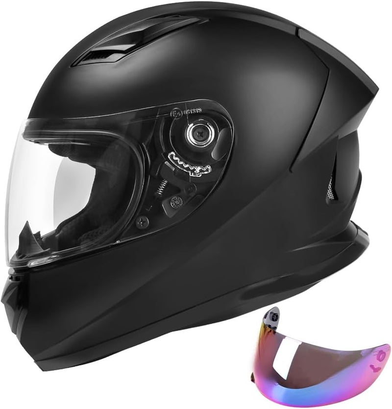 JAGASOL DOT Lightweight Full Face Motorcycle Helmet with Extra Tinted Visor - Image 1
