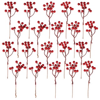 Fangoo 20 Pack 7 Inch Burgundy Red Berry Picks for Christmas Tree Branches Decorations for Home Holly Berries for Crafts Winter Holiday Wedding Decor - pzsku/Z0A209CF53AD8C38C9CEDZ/45/1749372550/32114f16-10d5-456b-8e59-3d462114c002