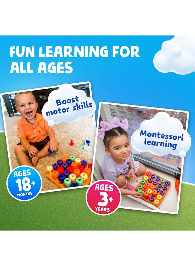 Skoolzy 34 Pc Foam Stacking Set with Lacing & Storage for Ages 2-4 - Image 2