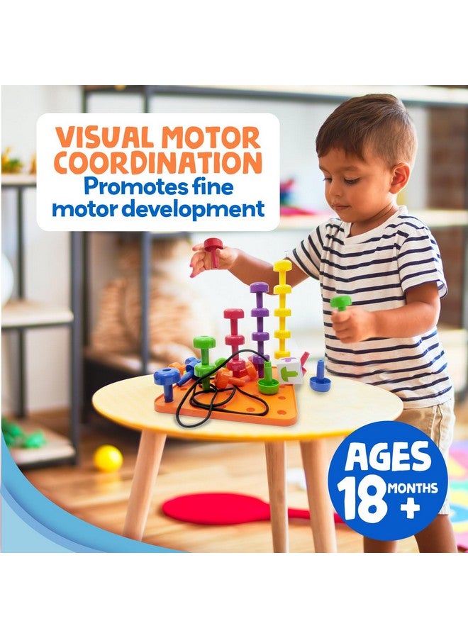 Skoolzy 34 Pc Foam Stacking Set with Lacing & Storage for Ages 2-4 - Image 4