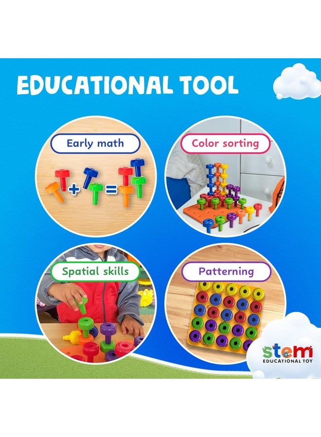 Skoolzy 34 Pc Foam Stacking Set with Lacing & Storage for Ages 2-4 - Image 3