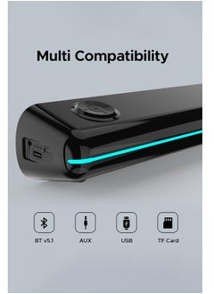 Faster Z10 Pro Portable 20W Bluetooth Soundbar - Wireless Speaker with Mesmerizing Lights for PC, Laptop, TV, Smartphone & Tablet - Mini Home Theater with Surround Sound - USB/Aux/TF Card Support, Plug & Play  - Image 2