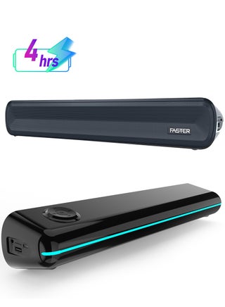 Z10 Pro Portable 20W Bluetooth Soundbar - Wireless Speaker with Mesmerizing Lights for PC, Laptop, TV, Smartphone & Tablet - Mini Home Theater with Surround Sound - USB/Aux/TF Card Support, Plug & Play - pzsku/Z0A20B63BD9D1B273D58BZ/45/1746223080/bddc0bdb-cb82-4e0a-9111-84d886f8caa5