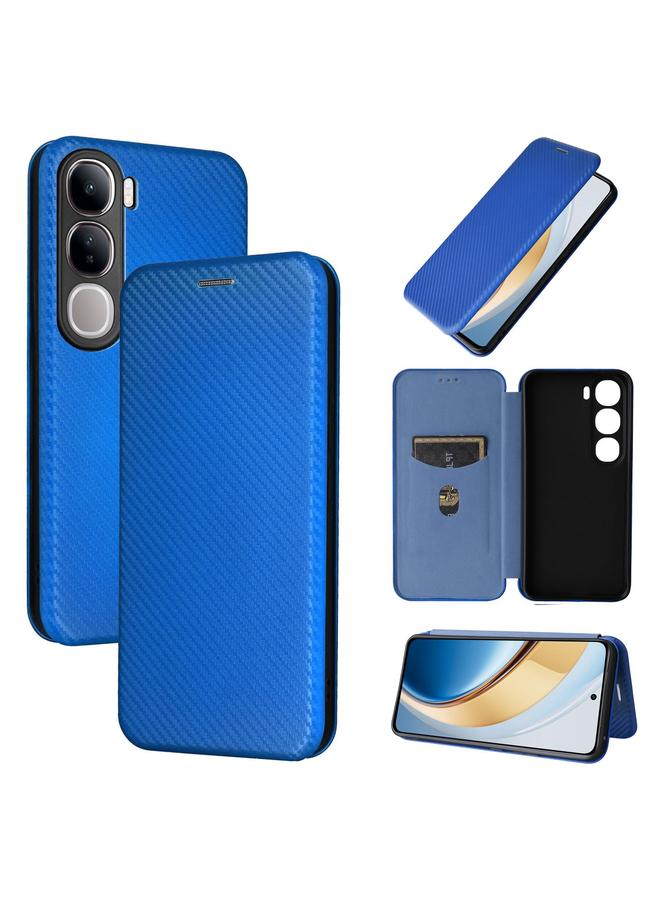 erorex Case For vivo V30e / V40 Lite 5G Carbon Fiber Texture Flip Leather Phone Case - Image 1